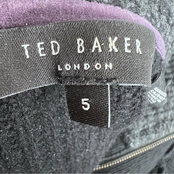 Ted Baker London Black Lambswool Cashmere Pullover Sweater Size 5 = XL - Picture 9 of 13